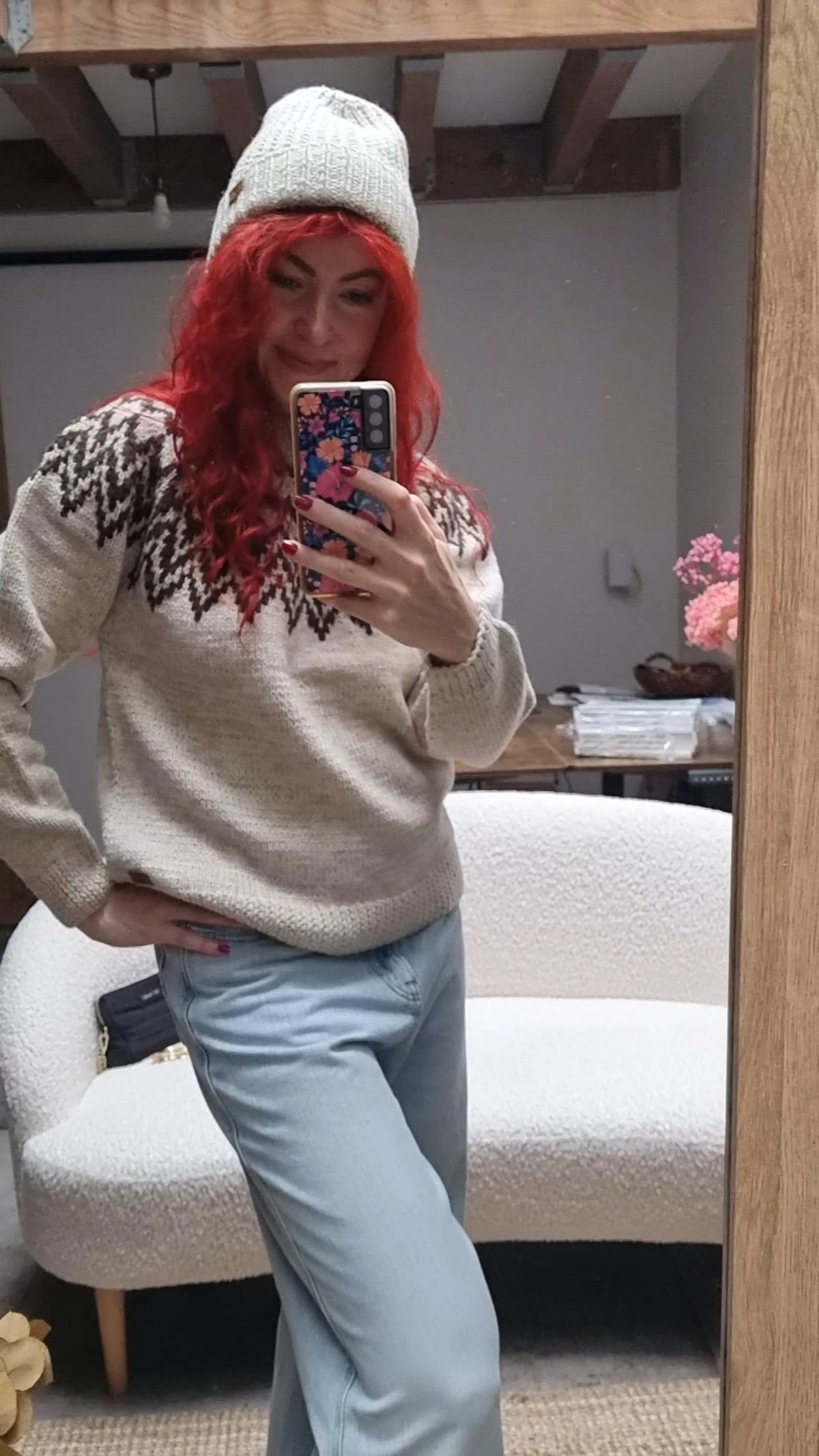 Fuza Wool - Pull Che Che col rond laine mérinos, tricoté main