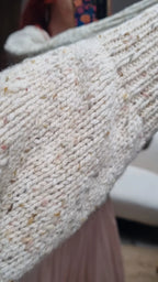 Fisherman - Women's raglan cardigan – Donegal merino tweed