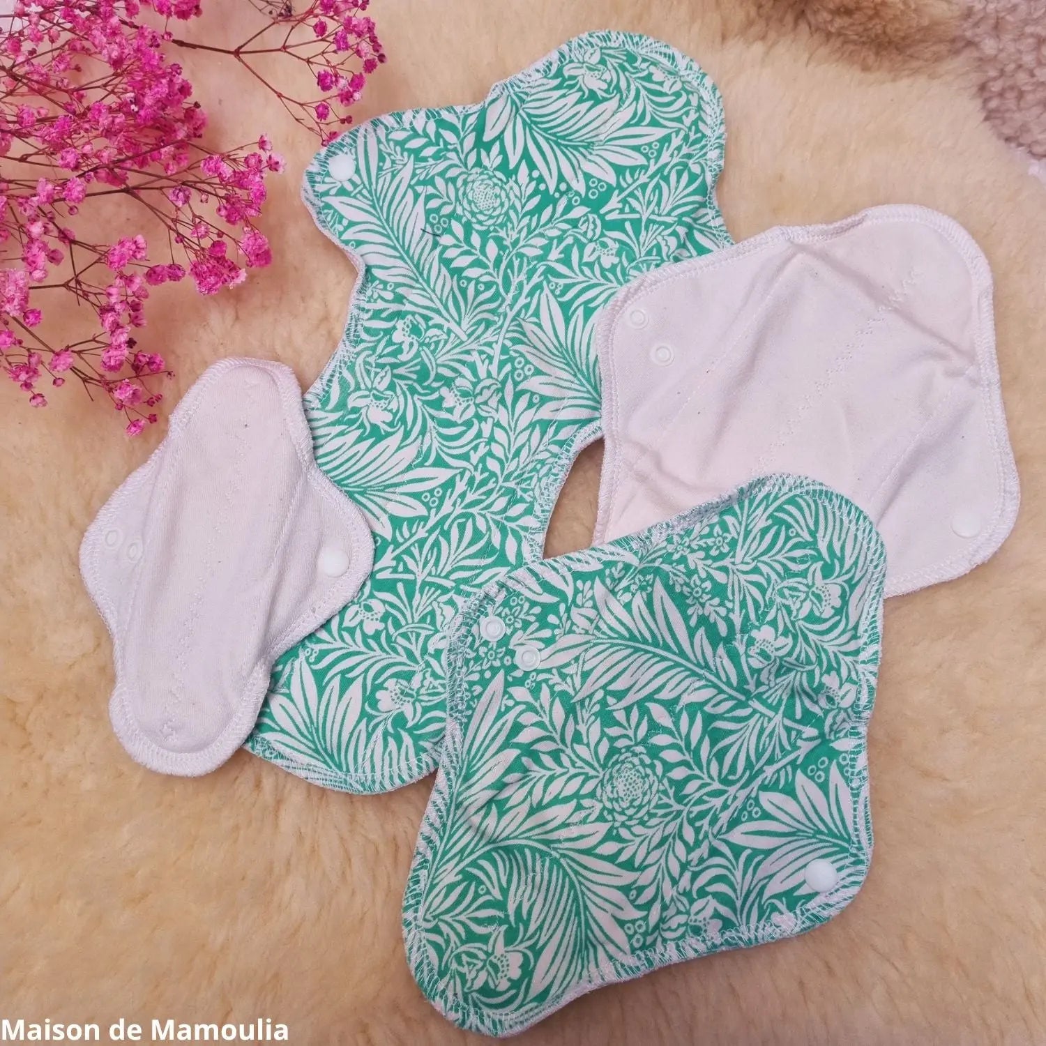 MaM - Serviettes hygiéniques lavables – coton bio - Lot d'essai MaM