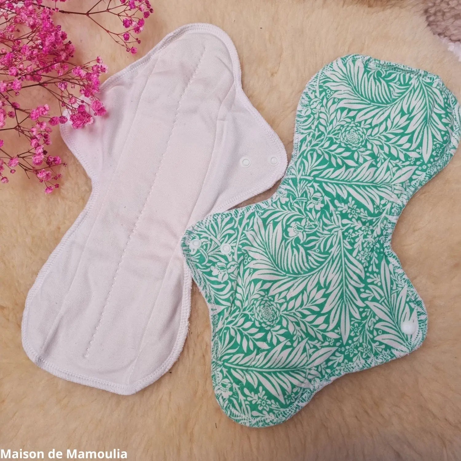 MaM - Serviettes hygiéniques lavables – coton bio - Maxi Nuit MaM