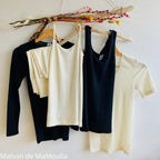 Cosilana - T-shirt femme manches courtes, laine-soie