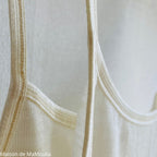 Cosilana - Débardeur femme bretelles fines, laine-soie