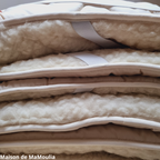 Saling - Sur-matelas double face, pure laine-coton bio