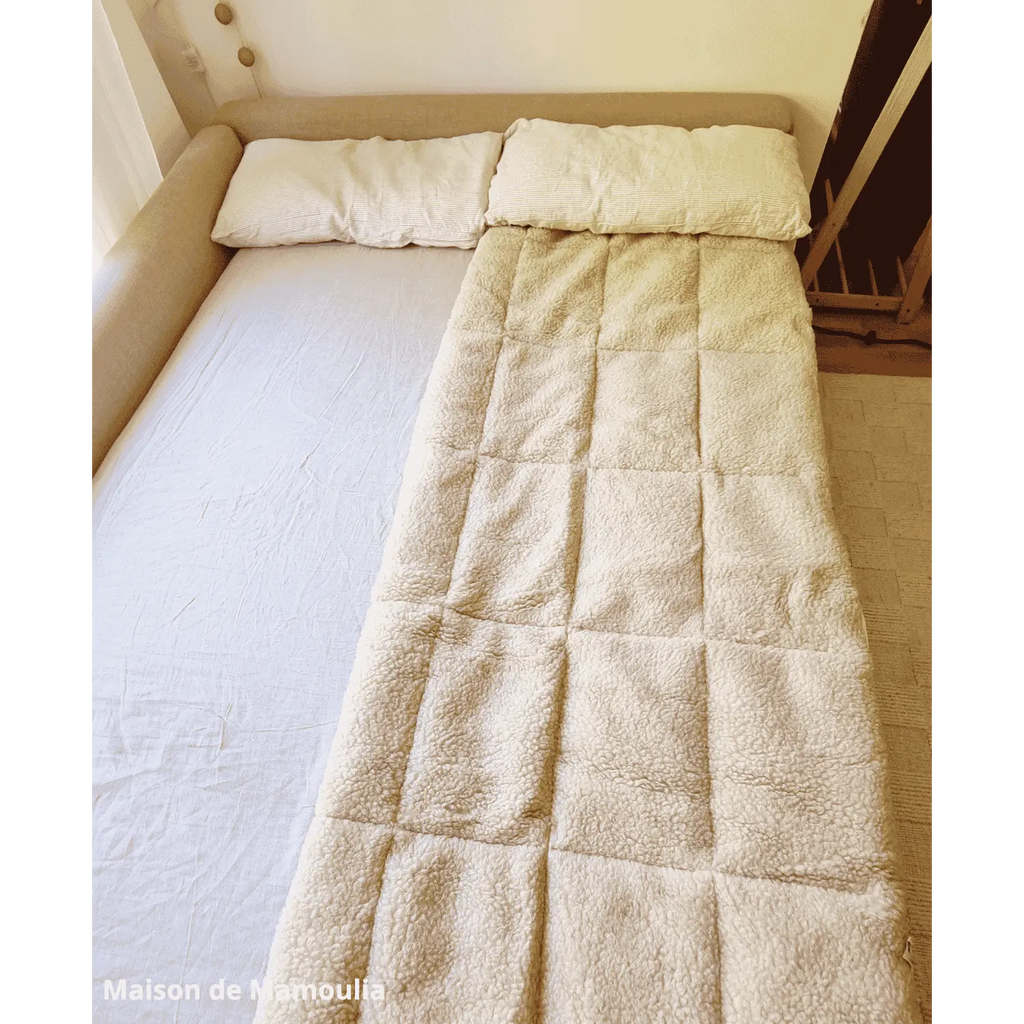 Surmatelas double face, laine de mouton de Cobourg - Maison de Mamoulia Maison de Mamoulia