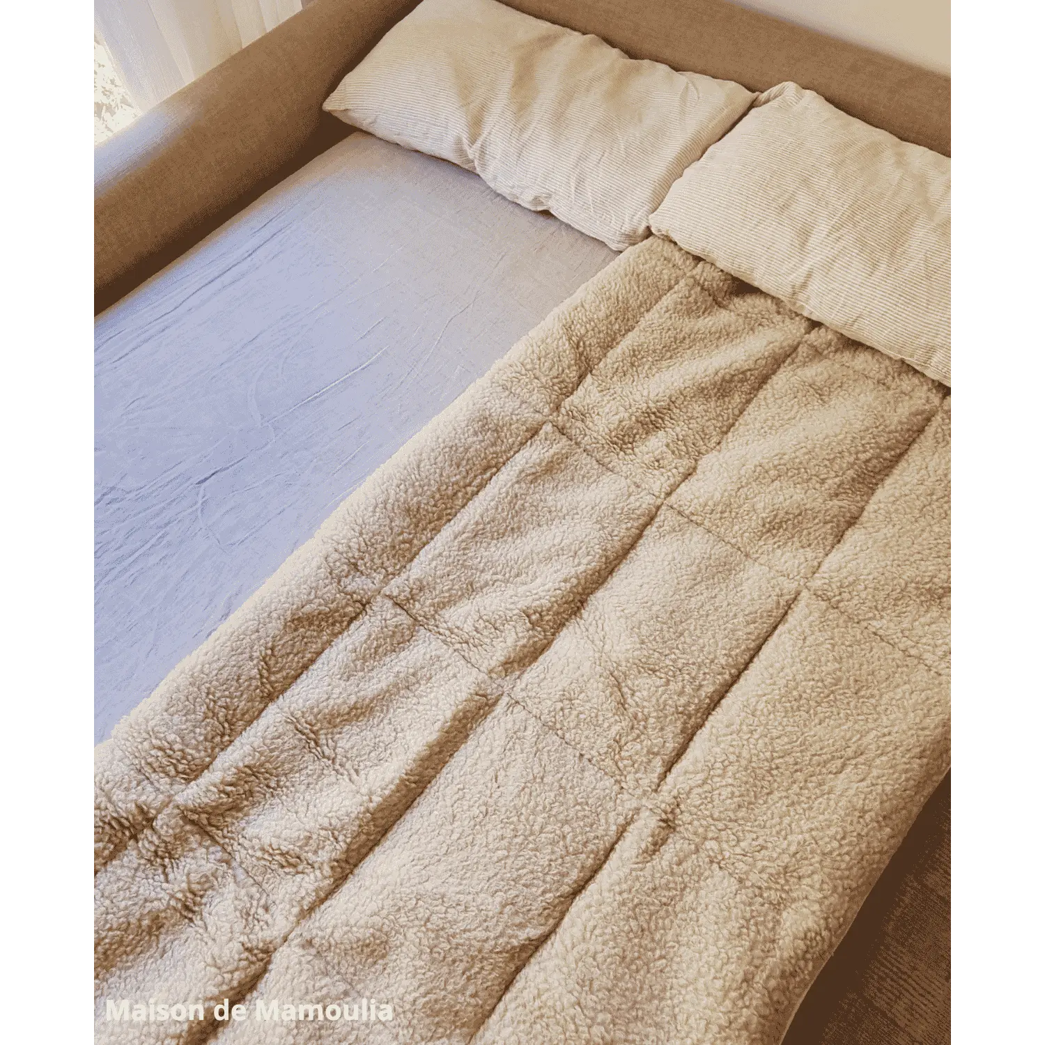 Surmatelas double face, laine de mouton de Cobourg - Maison de Mamoulia Maison de Mamoulia