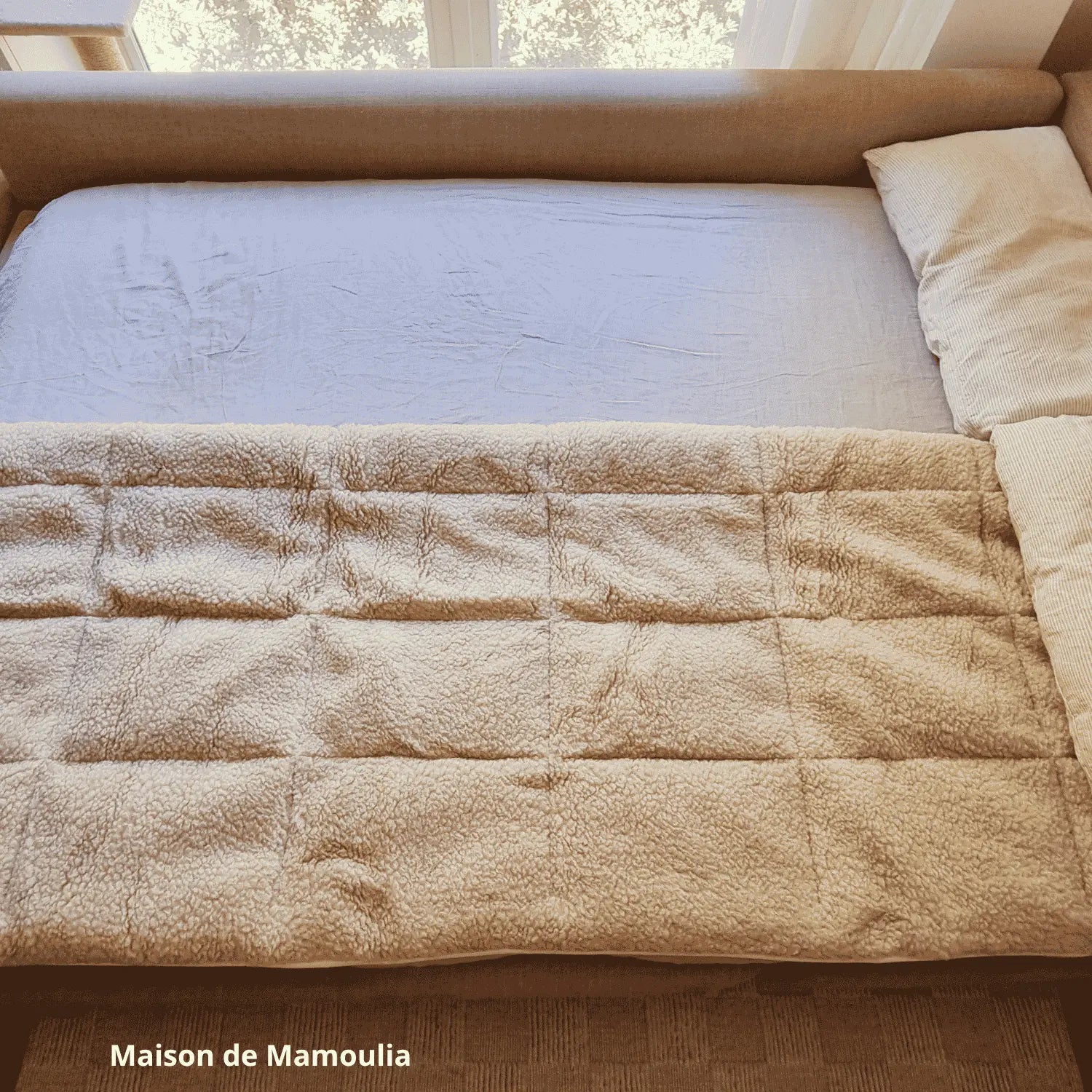 Surmatelas double face, laine de mouton de Cobourg - Maison de Mamoulia Maison de Mamoulia
