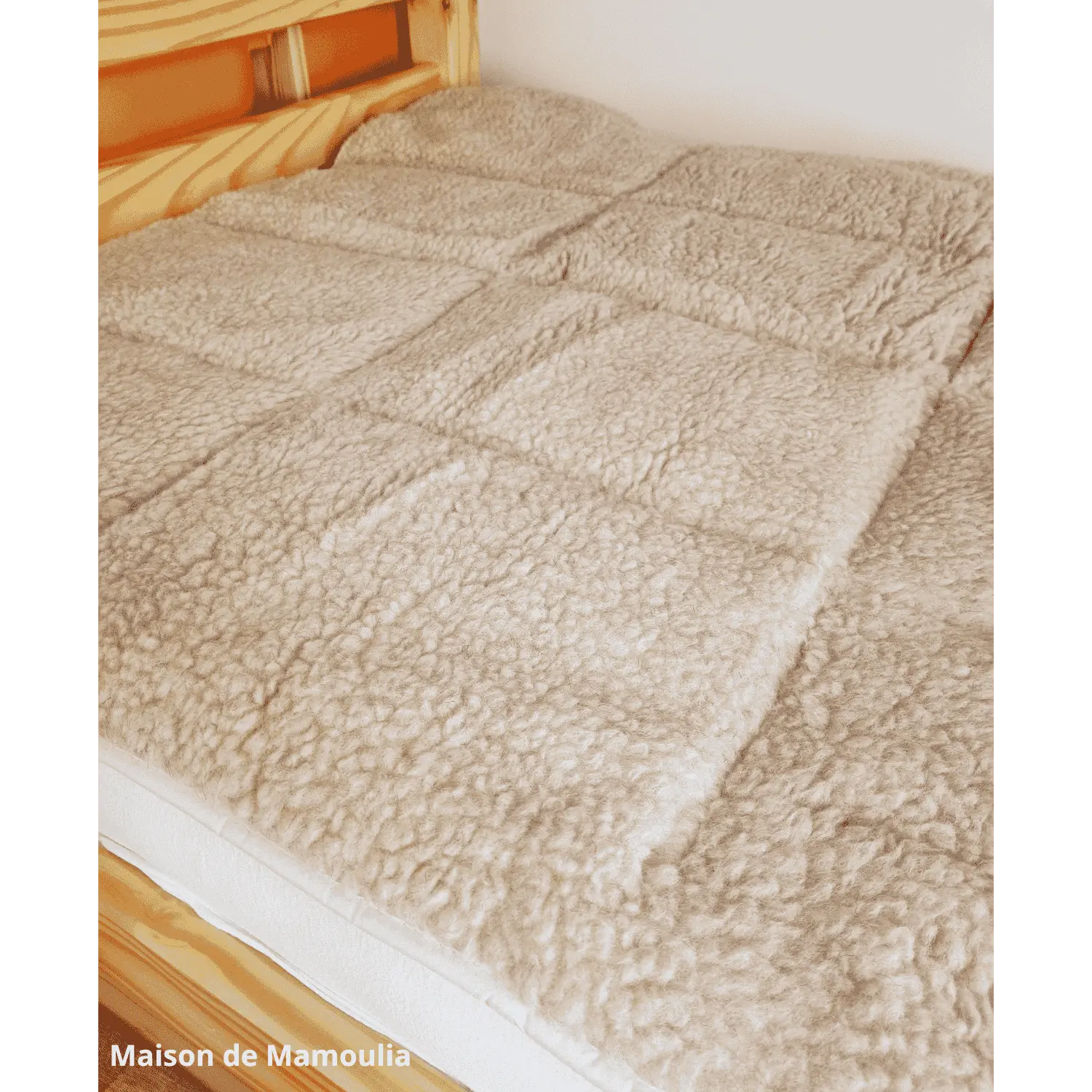 Surmatelas double face, laine de mouton de Cobourg - Maison de Mamoulia Maison de Mamoulia