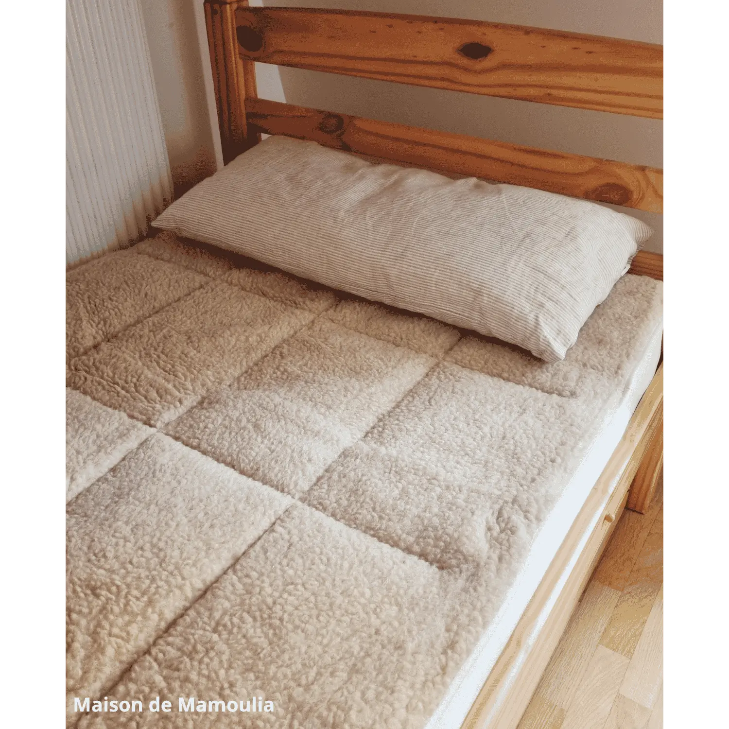 Surmatelas double face, laine de mouton de Cobourg - Maison de Mamoulia Maison de Mamoulia