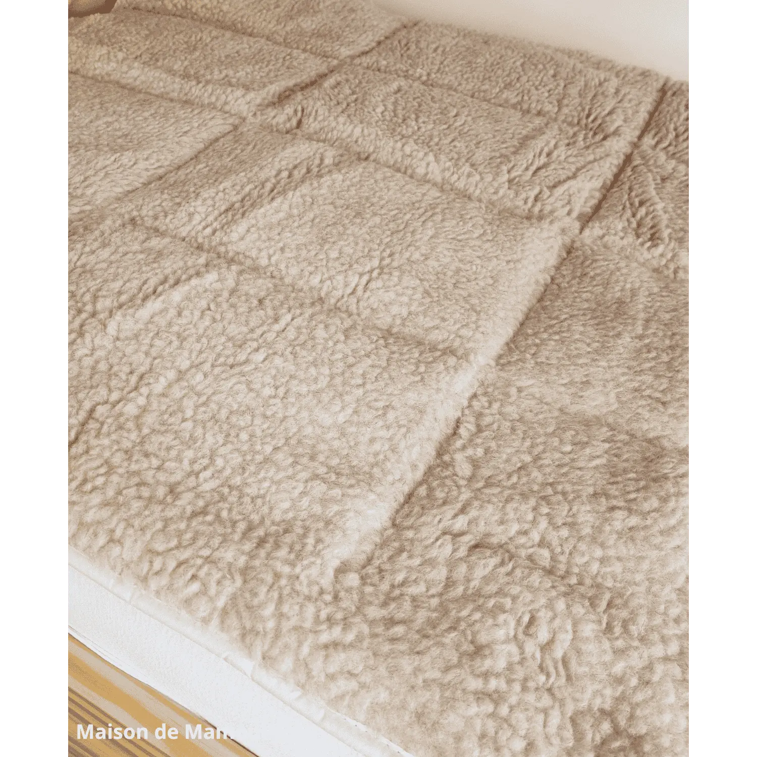 Surmatelas double face, laine de mouton de Cobourg - Maison de Mamoulia Maison de Mamoulia