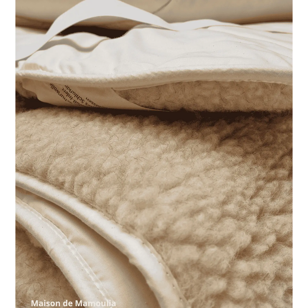 Surmatelas double face, laine de mouton de Cobourg - Maison de Mamoulia Maison de Mamoulia