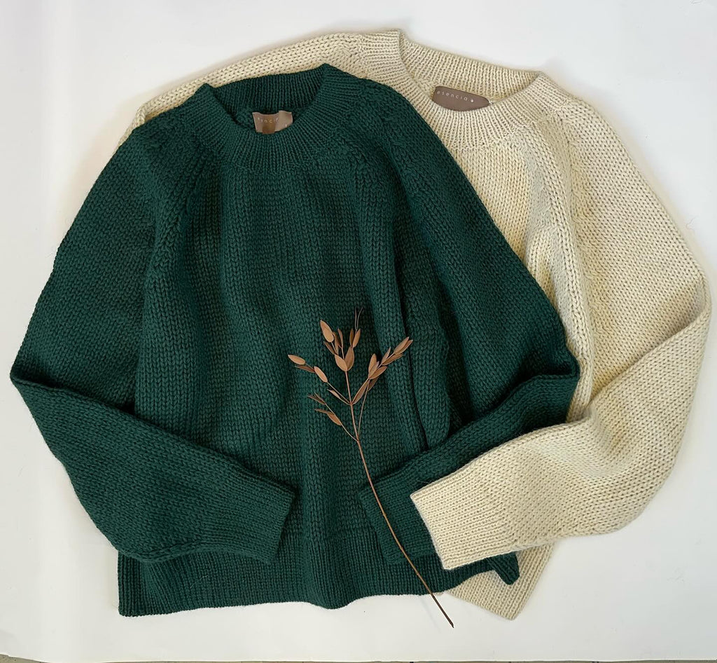 Esencia - Pull raglan femme Naja, pur alpaga