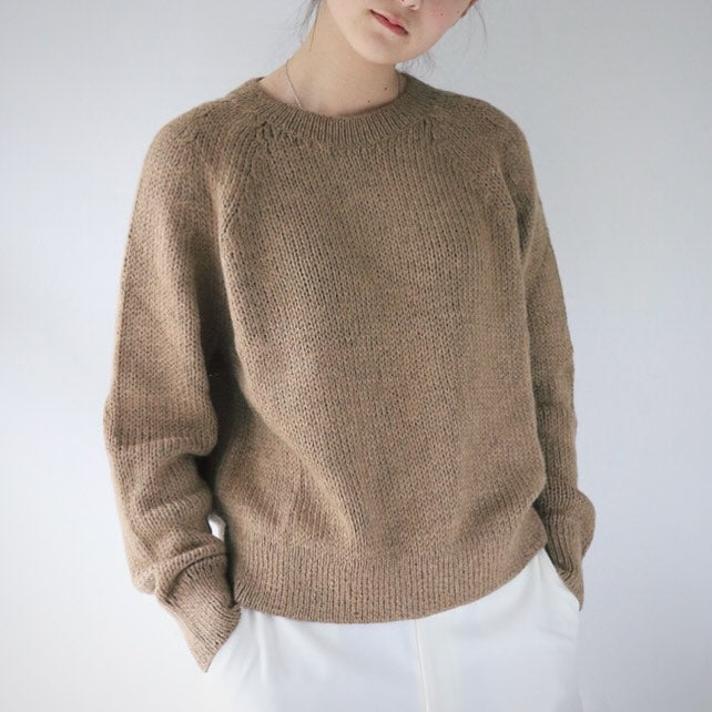 Esencia - Pull raglan femme Naja, pur alpaga