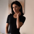 Cosilana - T-shirt femme manches courtes, laine-soie