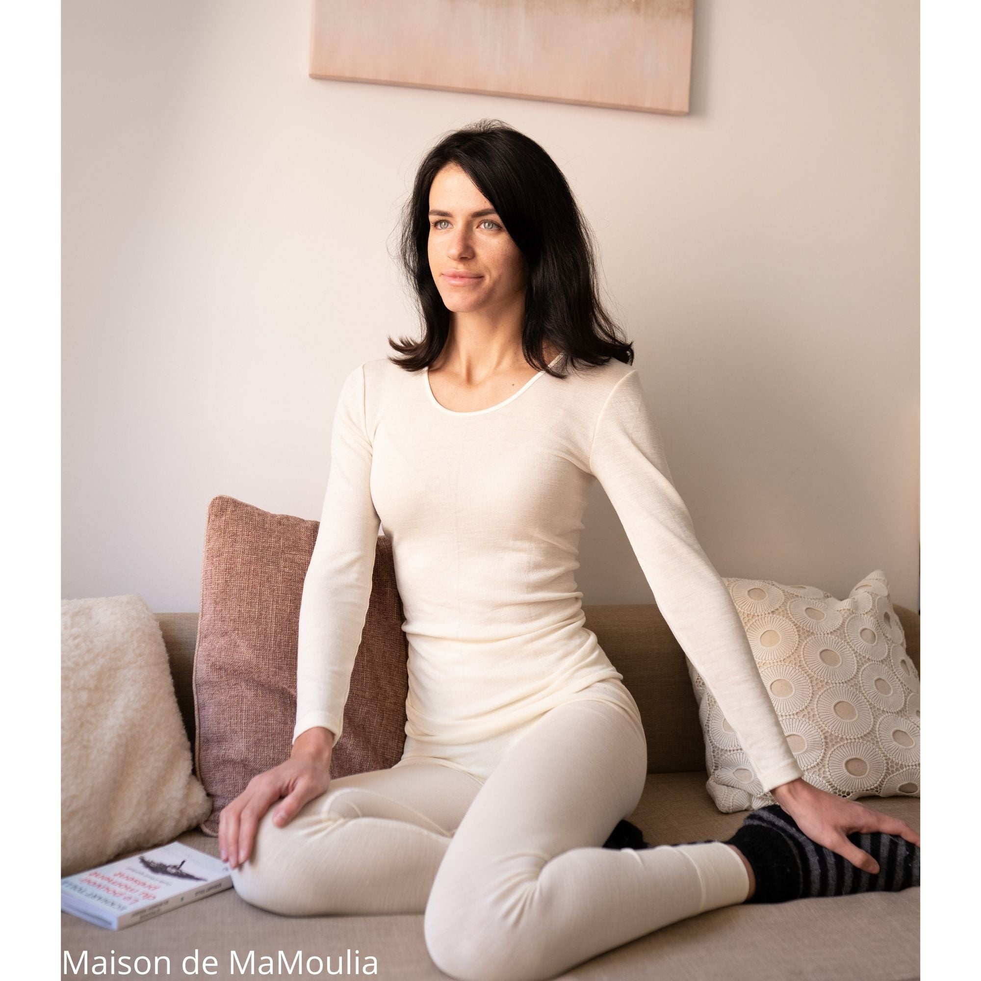 Cosilana - Legging/caleçon femme, laine-soie