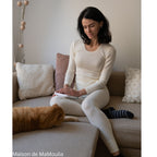 Cosilana - T-shirt femme manches longues, laine-soie