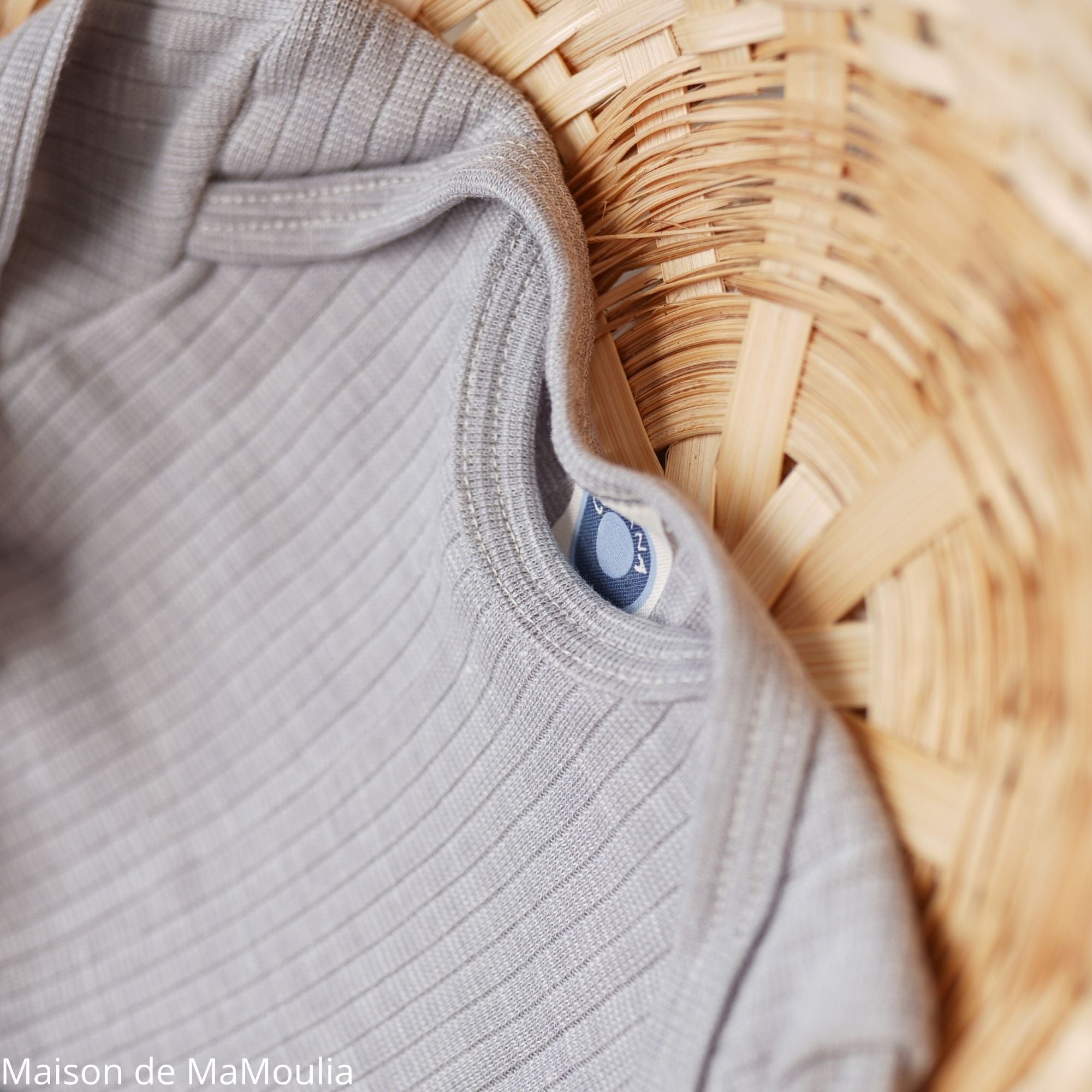 Cosilana - T-shirt bébé manches longues, laine-soie-coton