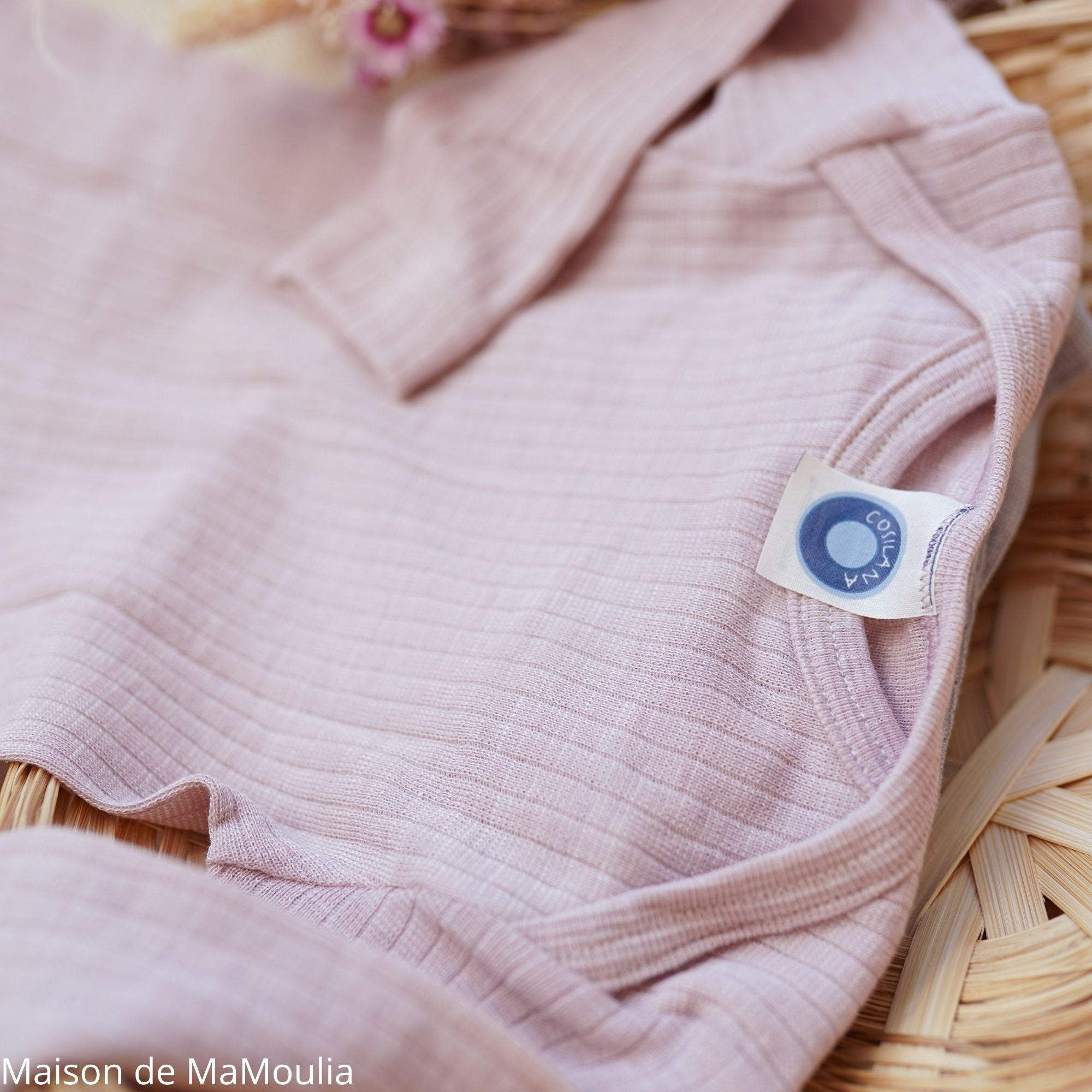 Cosilana - T-shirt bébé manches longues, laine-soie-coton