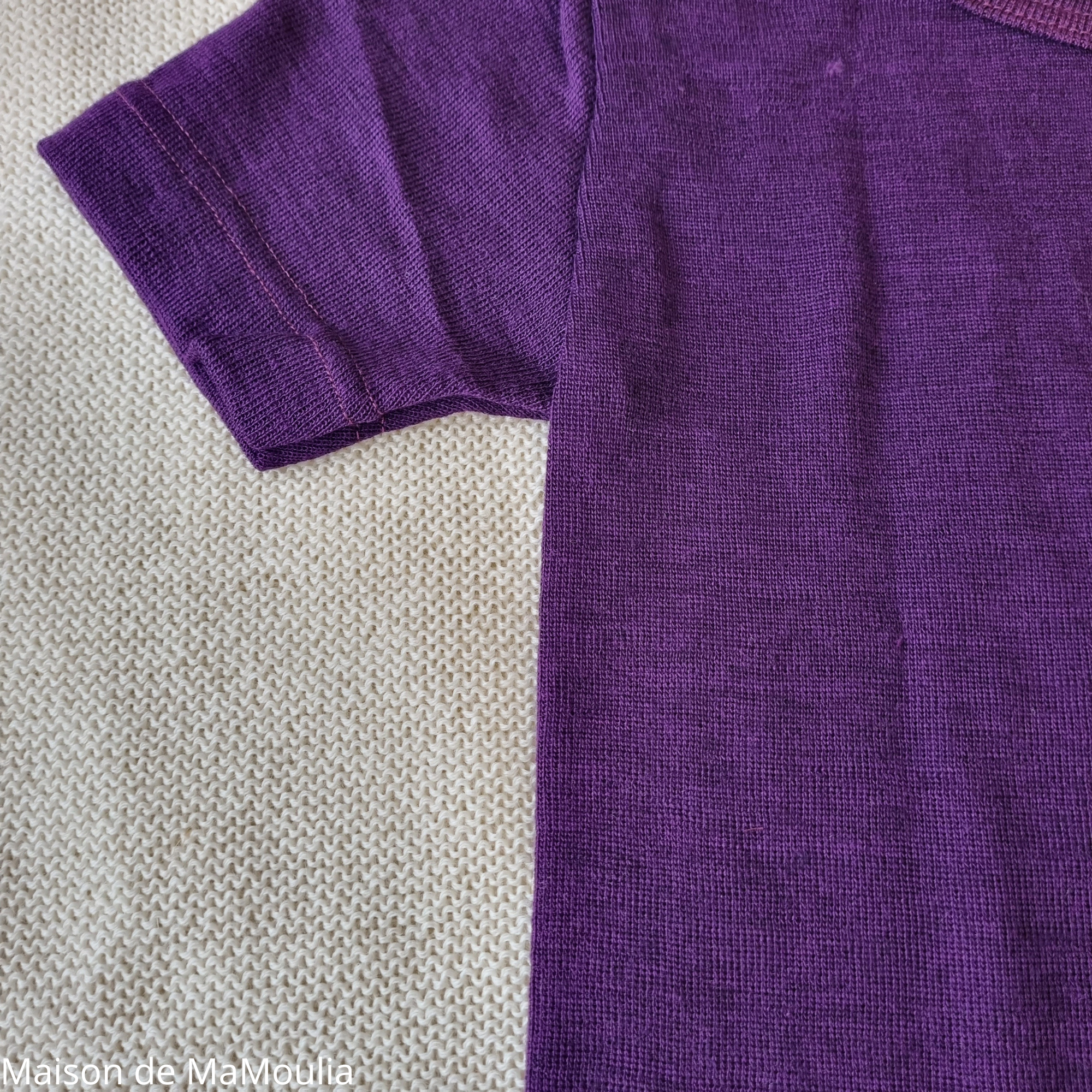 Cosilana - T-shirt enfant manches courtes, laine-soie