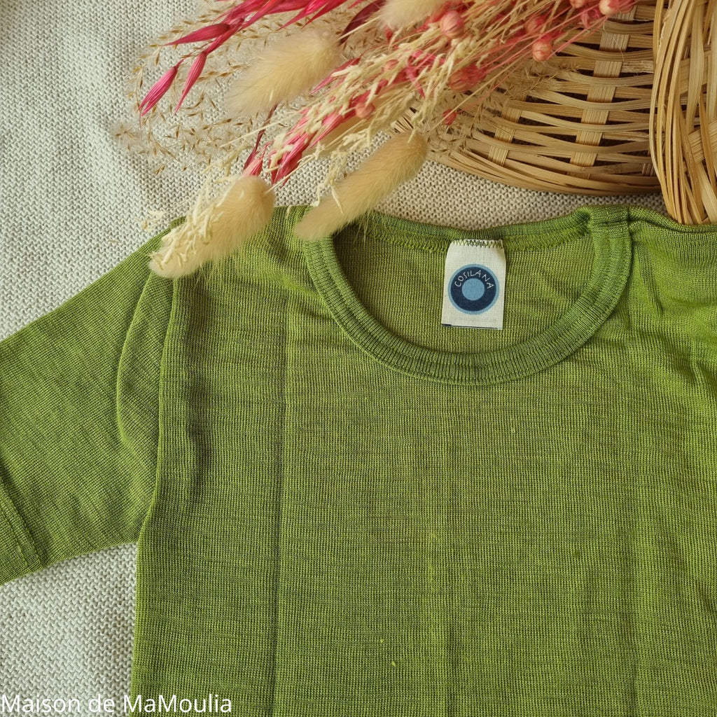 Cosilana - T-shirt enfant manches courtes, laine-soie