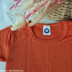 Cosilana - T-shirt enfant manches courtes, laine-soie