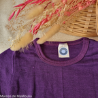 Cosilana - T-shirt enfant manches courtes, laine-soie