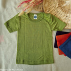 Cosilana - T-shirt enfant manches courtes, laine-soie