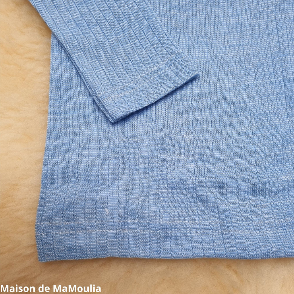 Cosilana - T-shirt manches longues enfant, laine-soie-coton