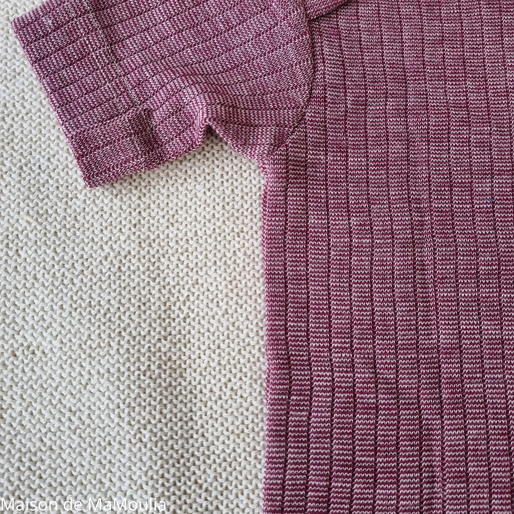 Cosilana - Body bébé manches courtes, laine-soie-coton Cosilana