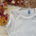 Cosilana - T-shirt manches longues enfant, laine-soie-coton