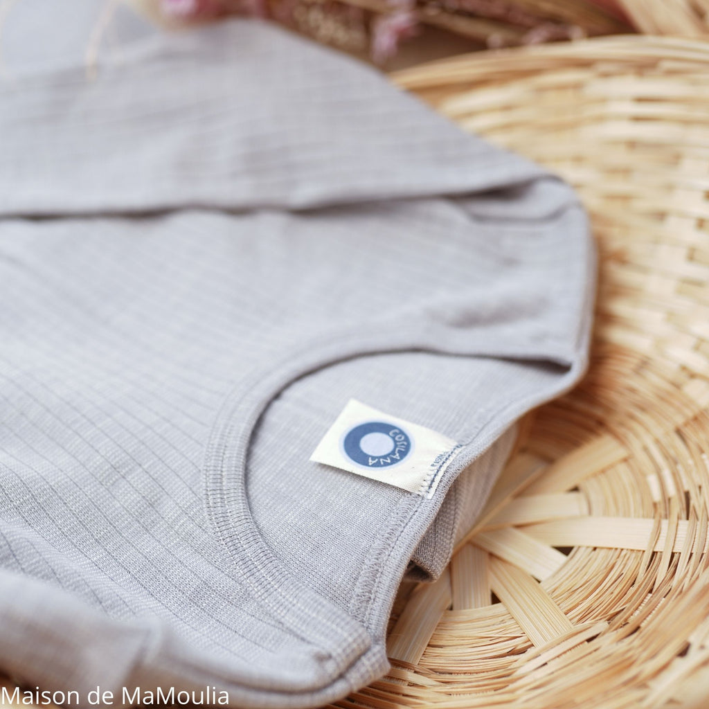 Cosilana - T-shirt manches longues enfant, laine-soie-coton