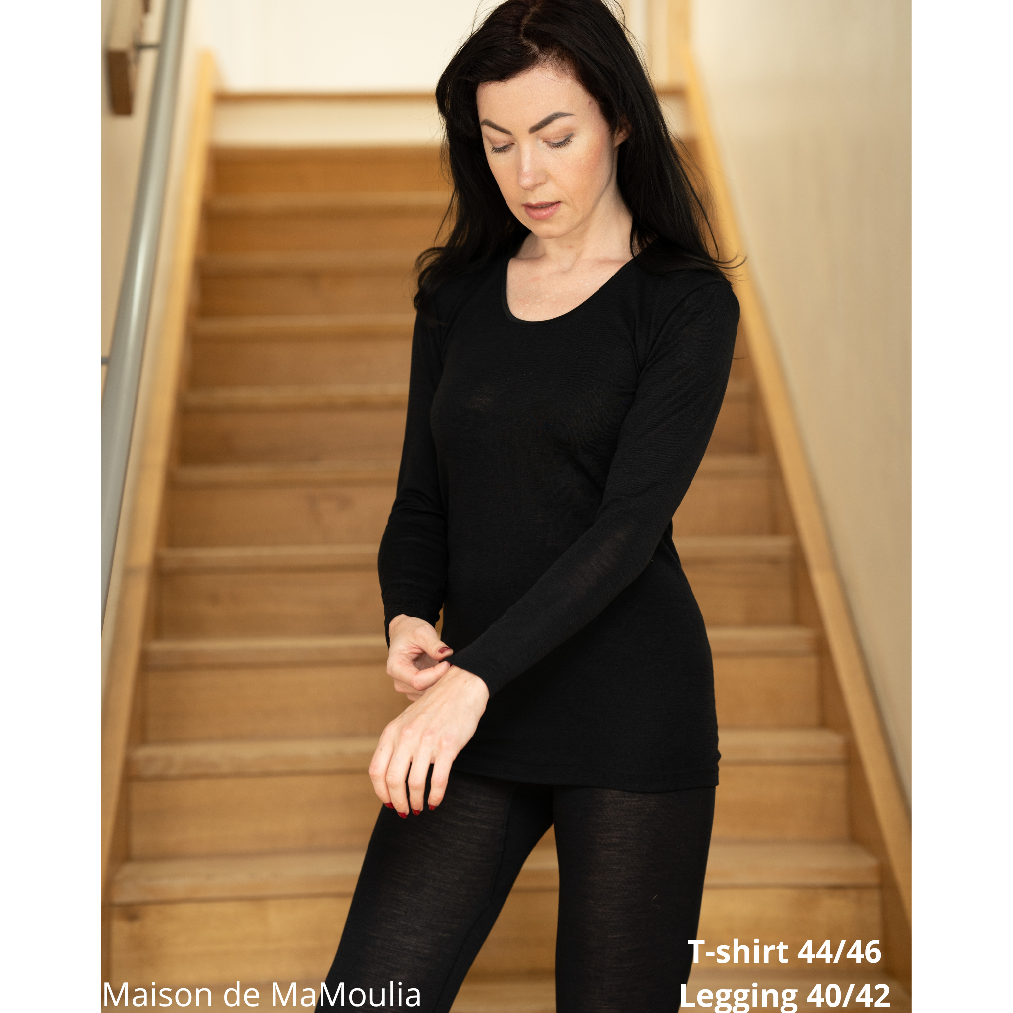 Cosilana - T-shirt femme manches longues, laine-soie