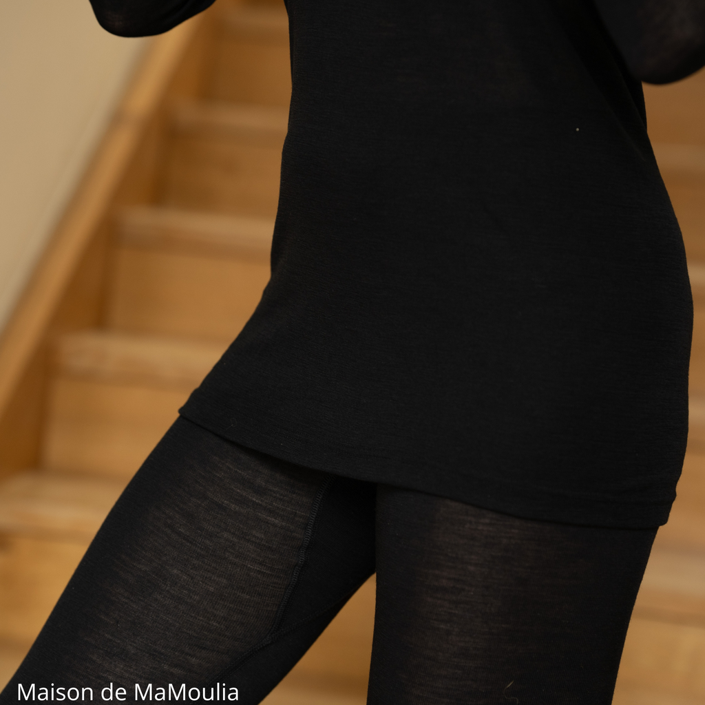 Cosilana - T-shirt femme manches longues, laine-soie