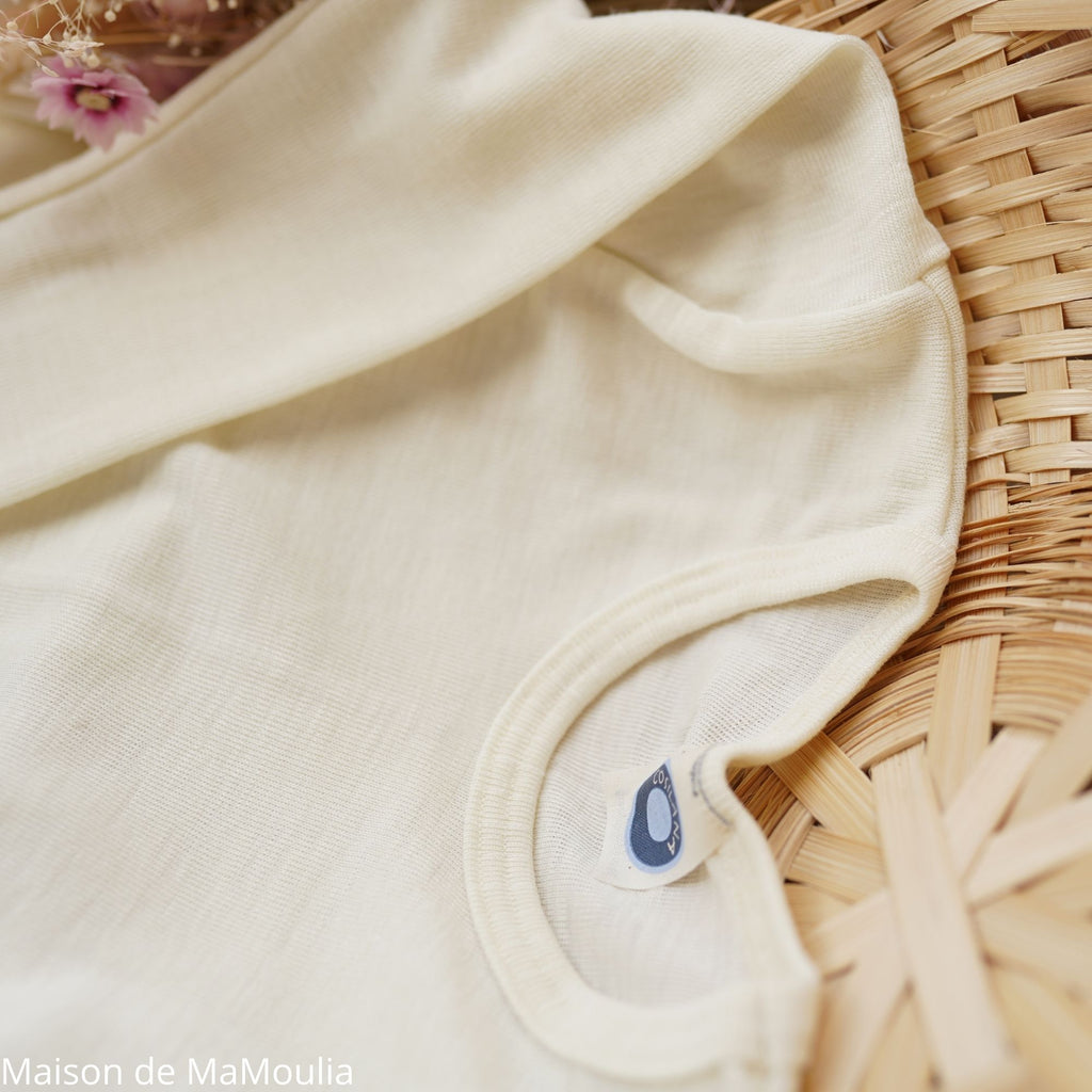 Cosilana - T-shirt enfant manches longues, laine-soie