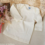 Cosilana - T-shirt bébé manches longues, laine-soie