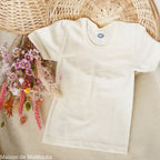 Cosilana - T-shirt enfant manches courtes, laine-soie