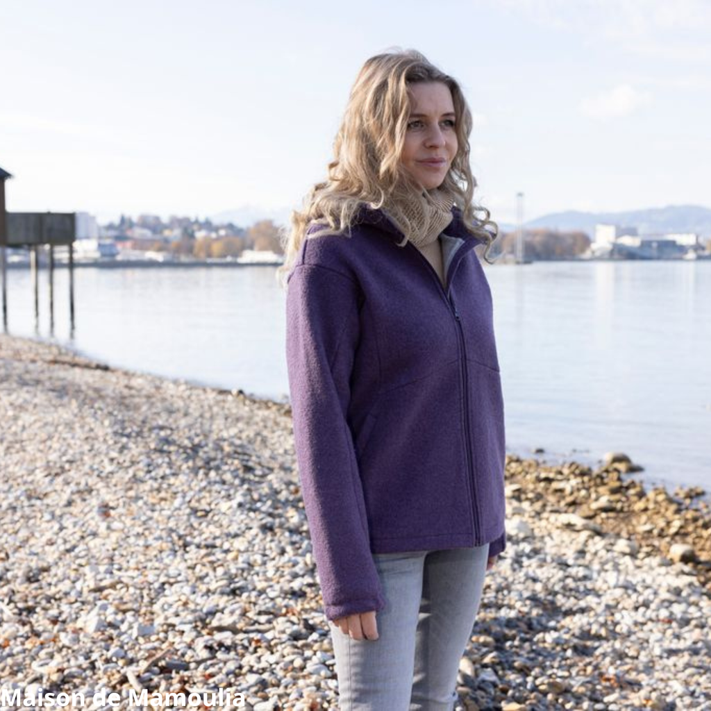 Disana - Veste à capuche femme laine bouillie