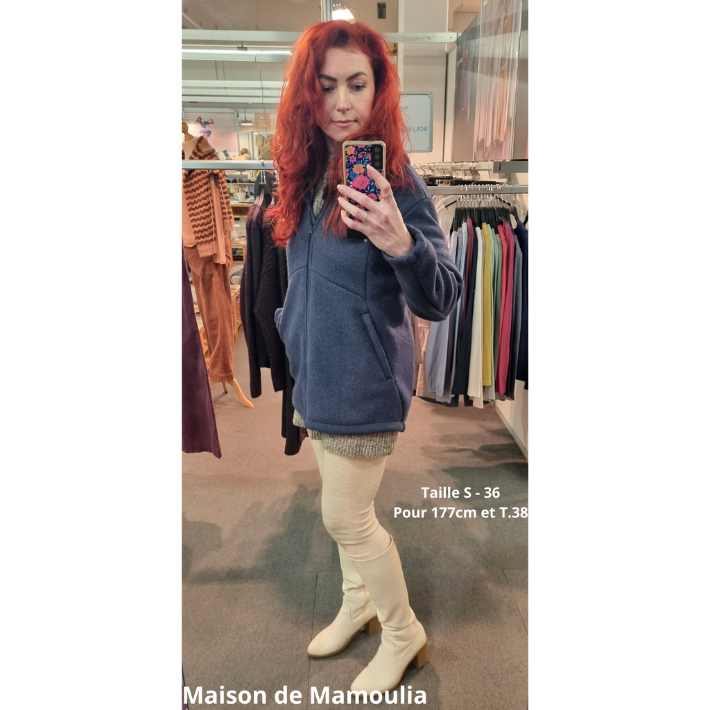 Disana - Veste à capuche femme laine bouillie