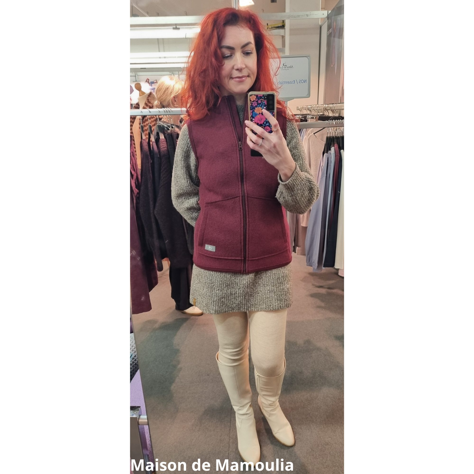 Disana - Gilet sans manches femme, laine bouillie