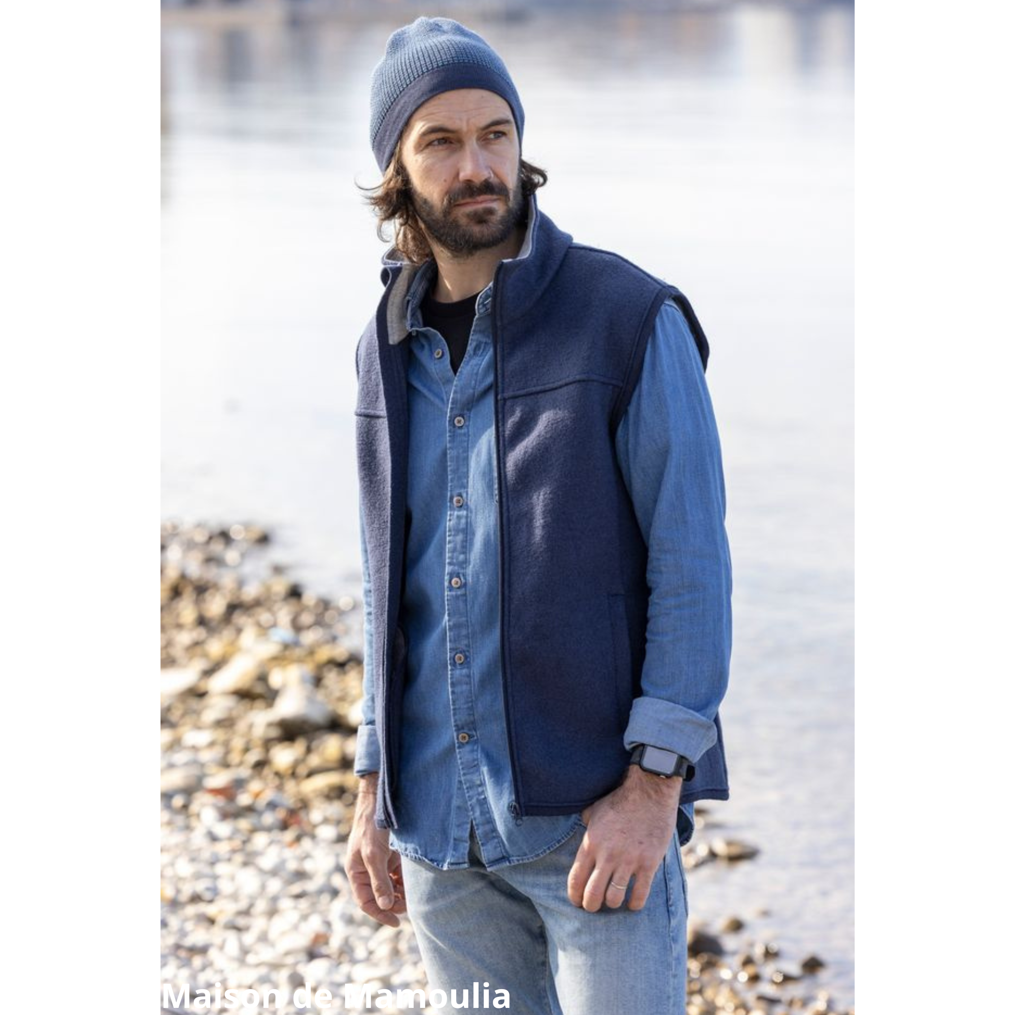 Disana - Gilet sans manches homme, laine bouillie
