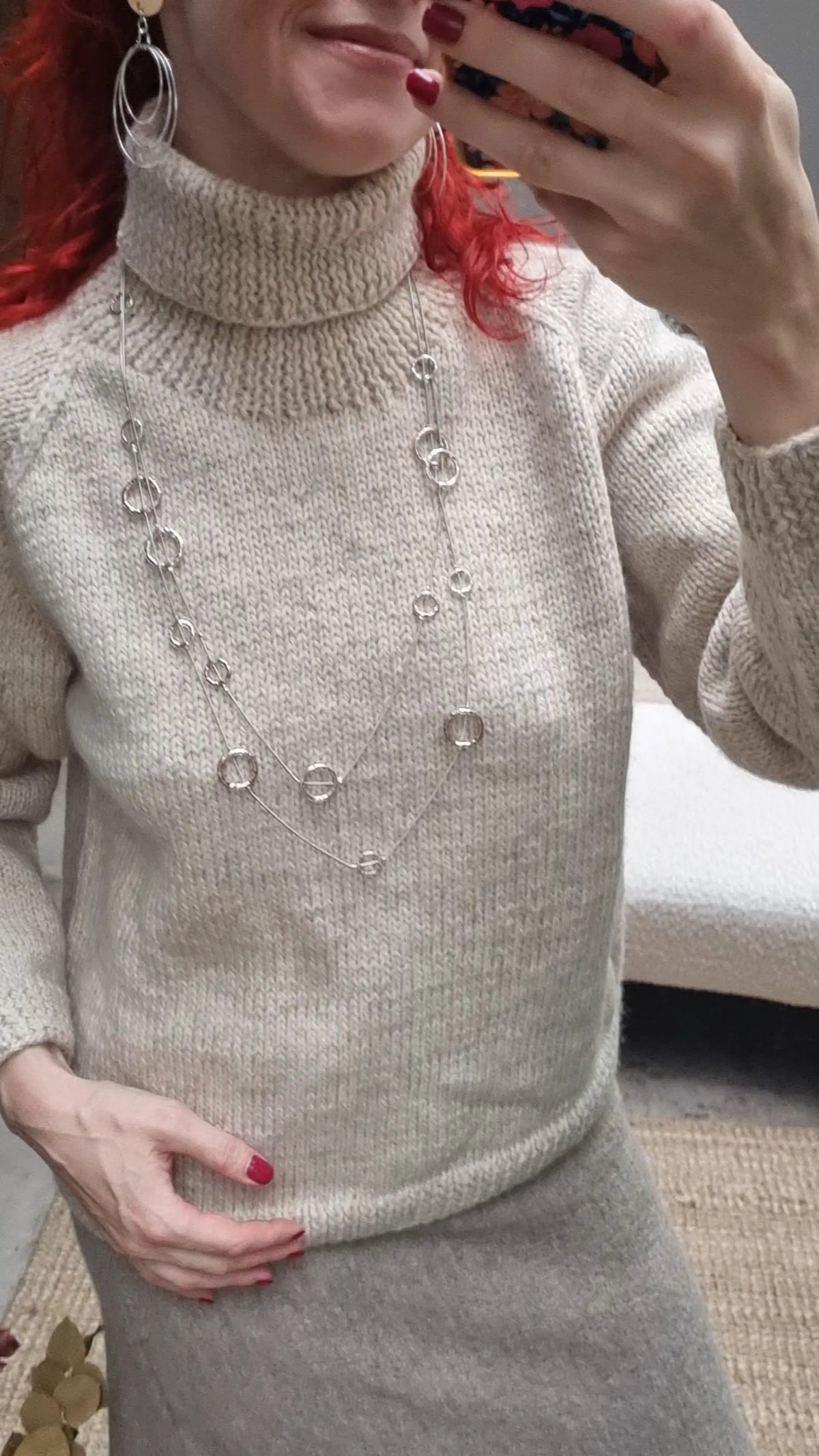 Fuza Wool - Pull Yrsa col roulé laine mérinos, tricoté main