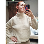 Fuza Wool - Pull Yrsa col roulé laine mérinos, tricoté main Fuza Wool